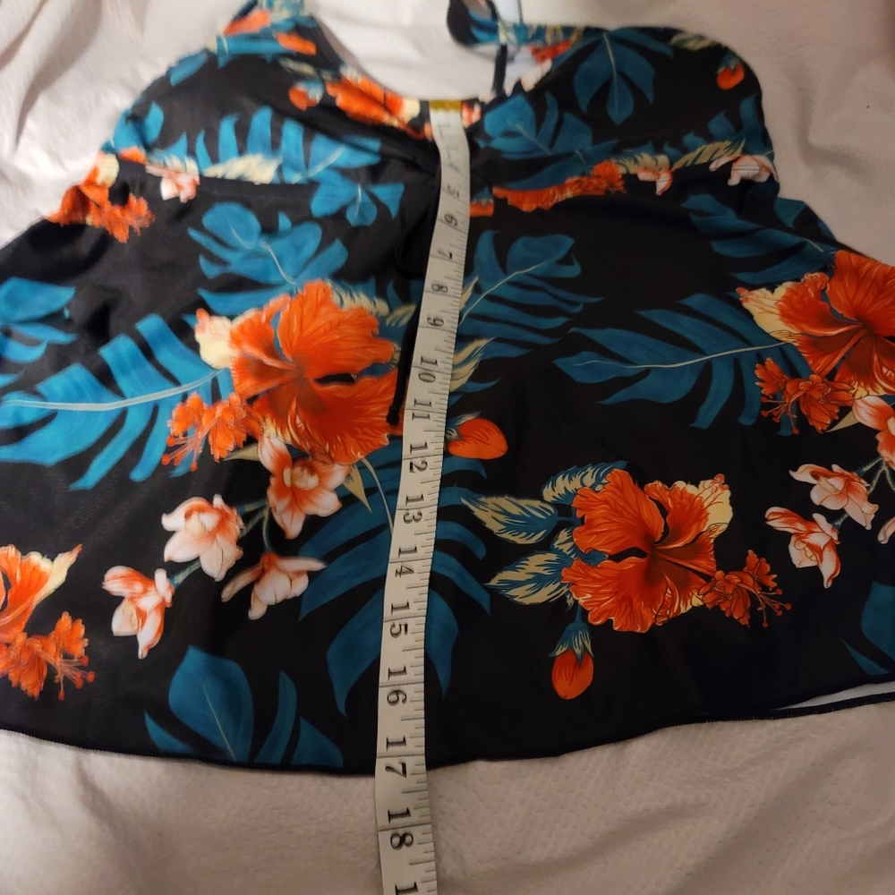 NWOT MODEST tankini floral boyshort tummy control swim suit bathing - Picture 9 of 11